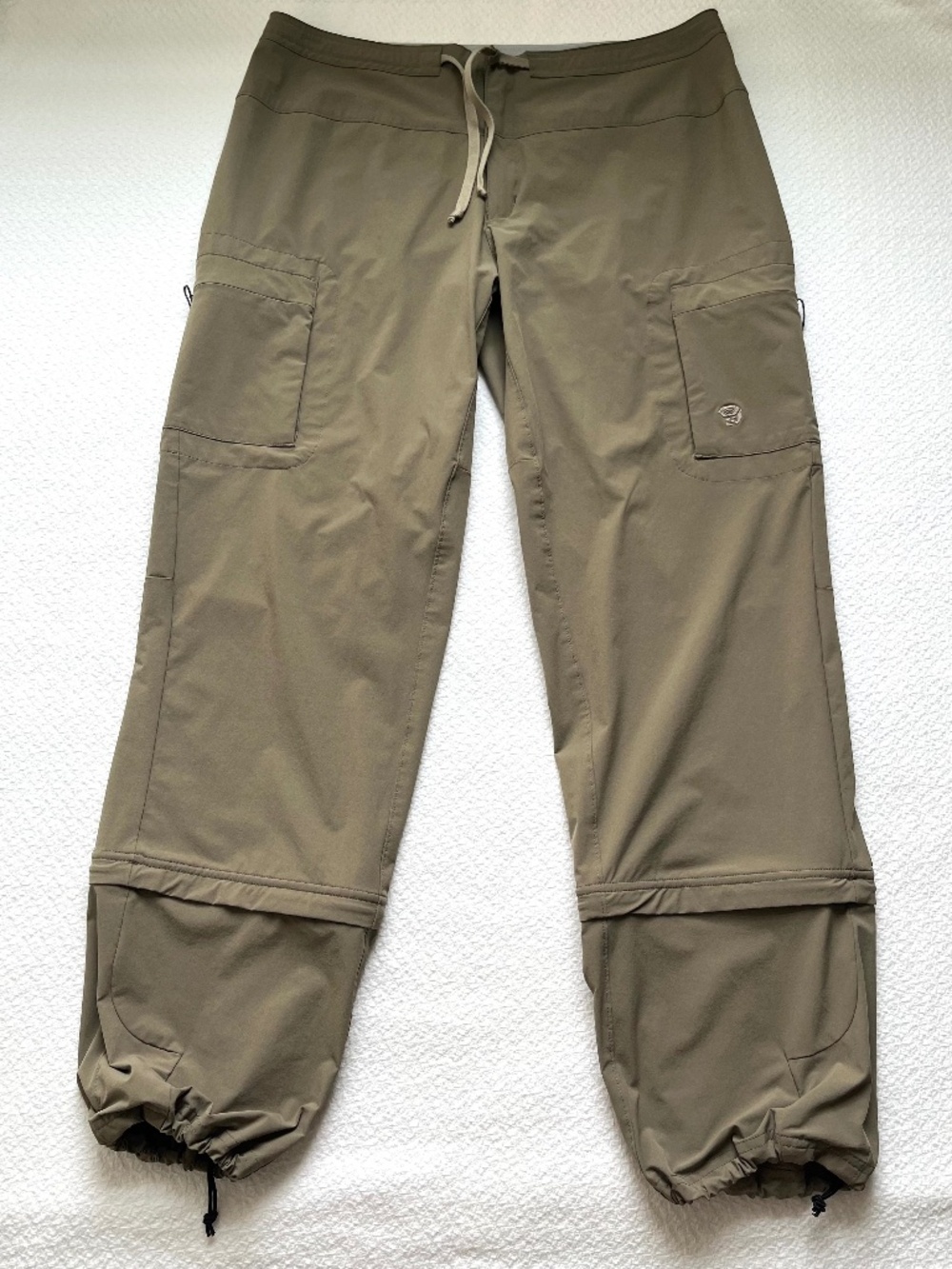 Mountain Hardwear Convertible Pants Womens Size 12 Green Hiking Trail Cargo